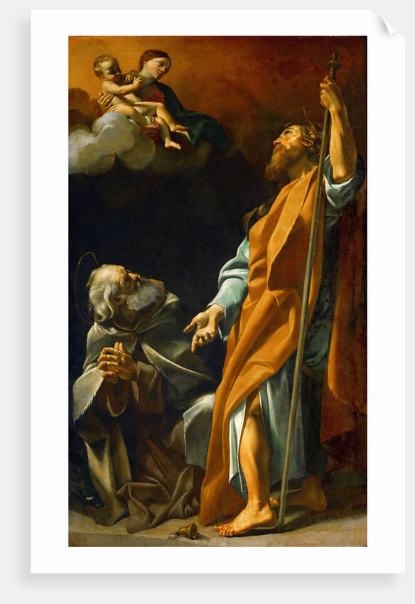 Virgin Mary appears to Saints James and Anthony Abbas by Anonymous