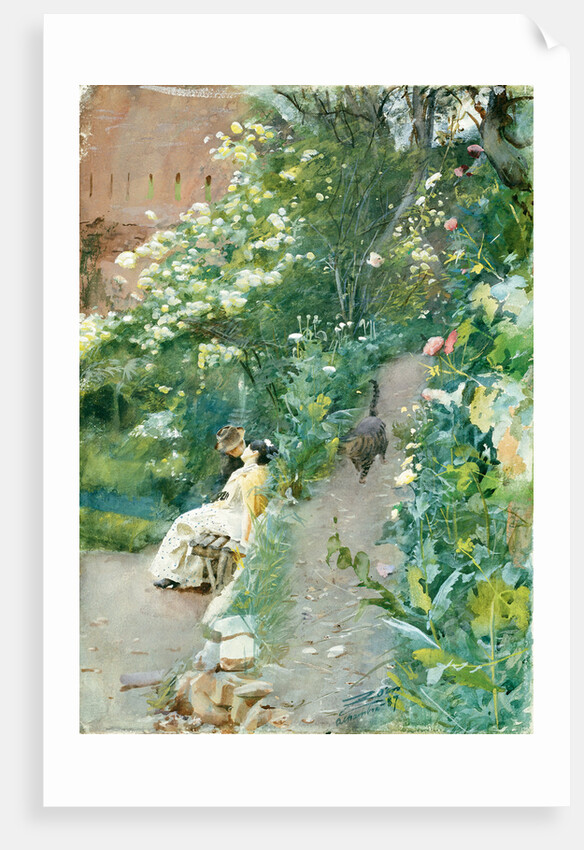 In garden of Alhambra by Anonymous