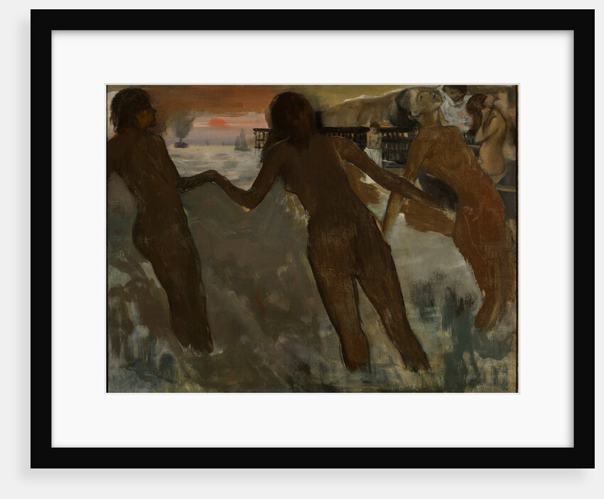 Peasant girls bathing in the sea at dusk by Anonymous