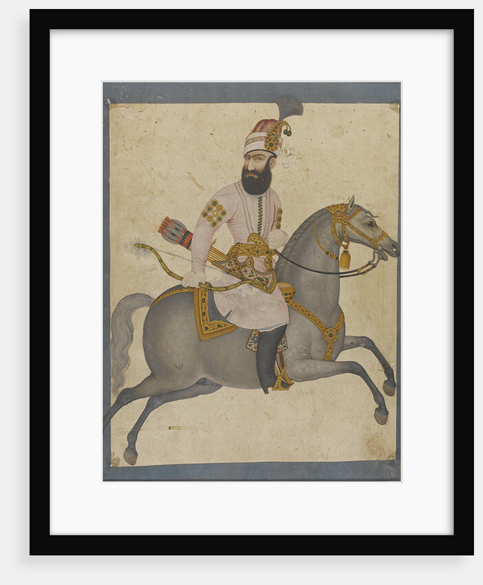 Portrait of Karim Khan Zand on horseback by Anonymous