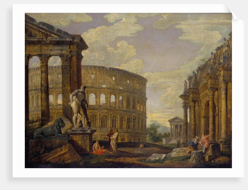 Landscape with Hercules and ruins of ancient Rome by Anonymous