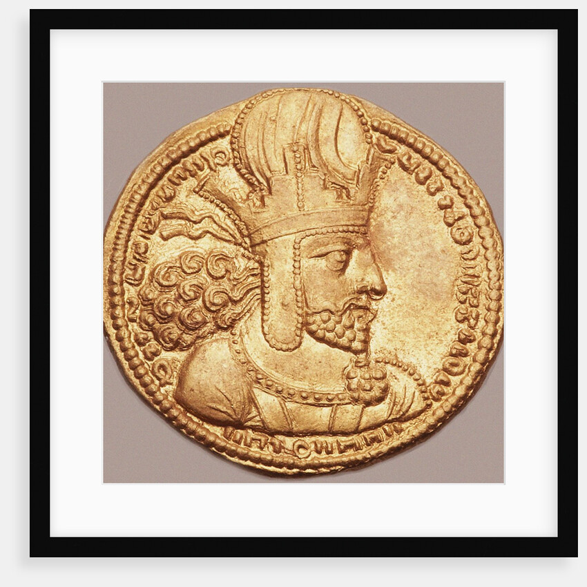 Gold Dinar with Bust of Shapur I the Great by Anonymous