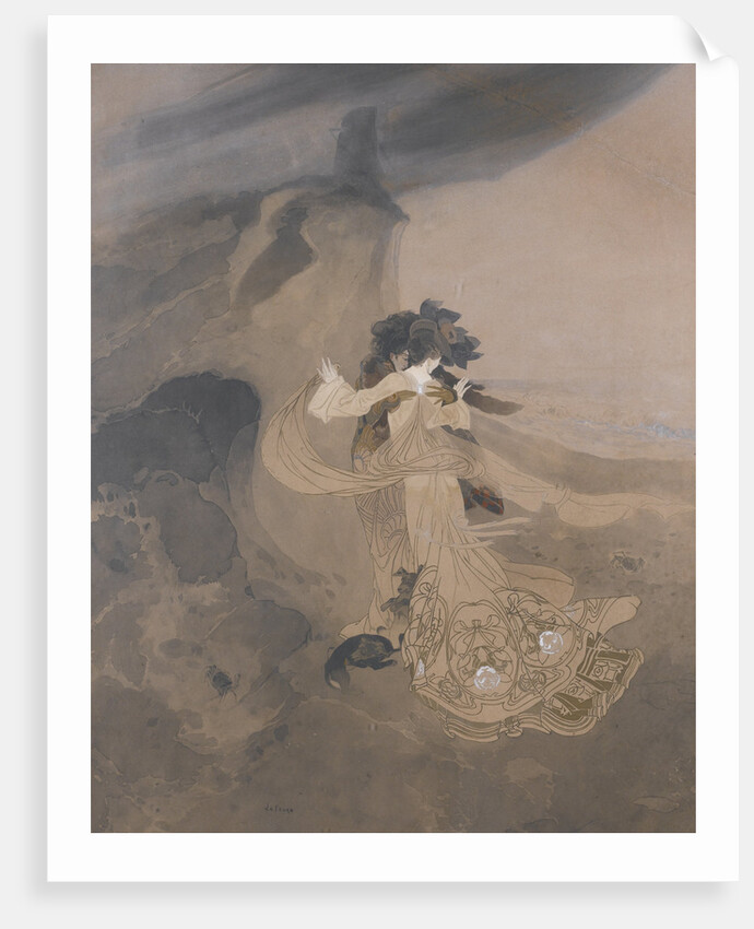 Elegant Ladies on the Beach (Élégantes sur la plage) by Anonymous