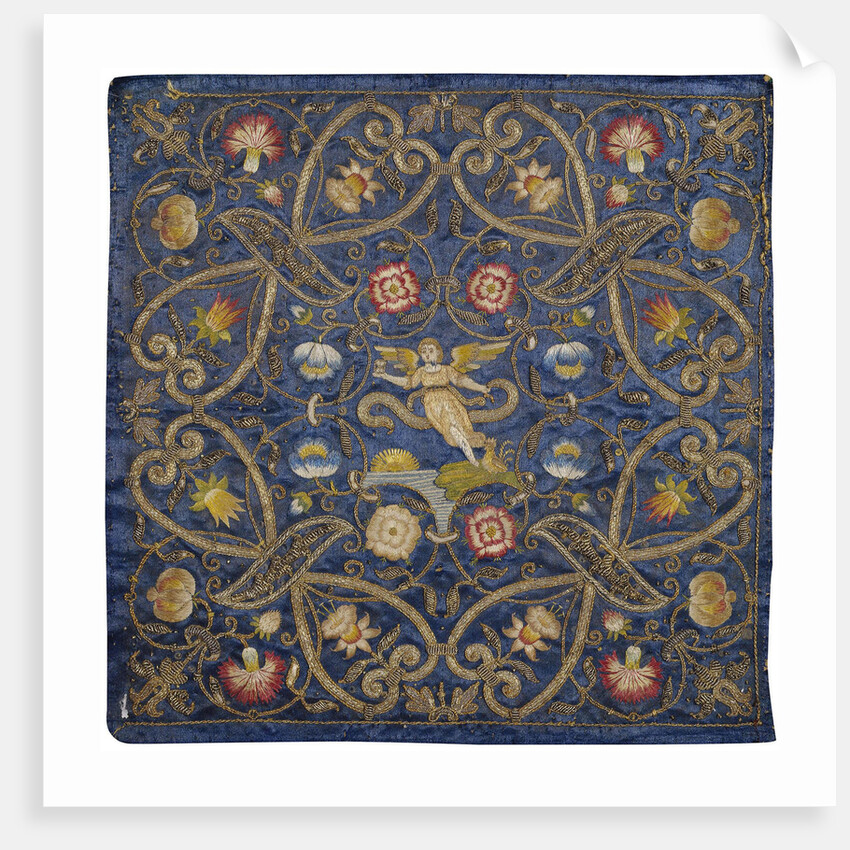 Embroidery with the Depiction of the Allegory of Time by Anonymous