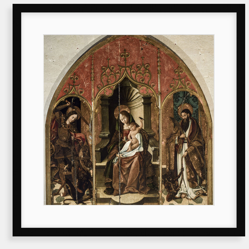 The Virgin and Child with Saints Michael the Archangel and Bartholomew by Anonymous
