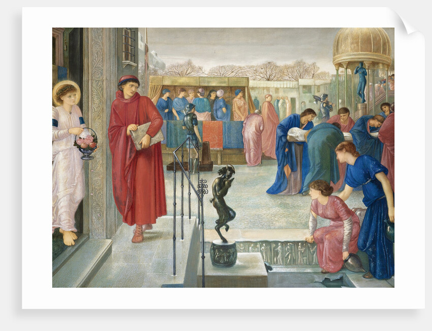 Saint Theophilus and the angel. Legend of the Martyrdom of Saint Dorothea by Anonymous