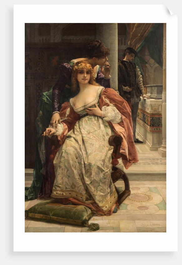 Portia and the Caskets. Scene from the Merchant of Venice by Anonymous