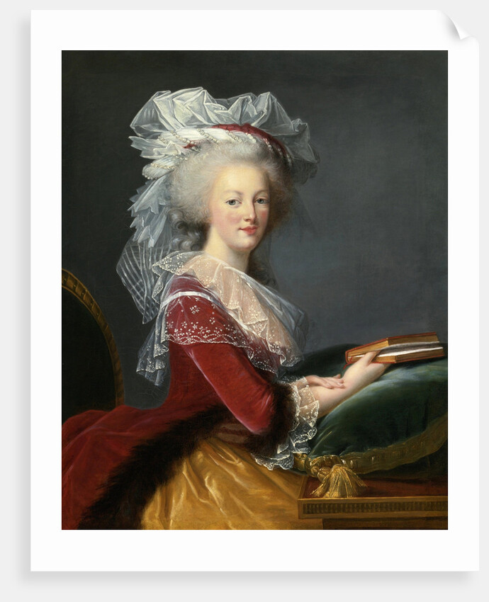 Marie Antoinette with a book by Anonymous