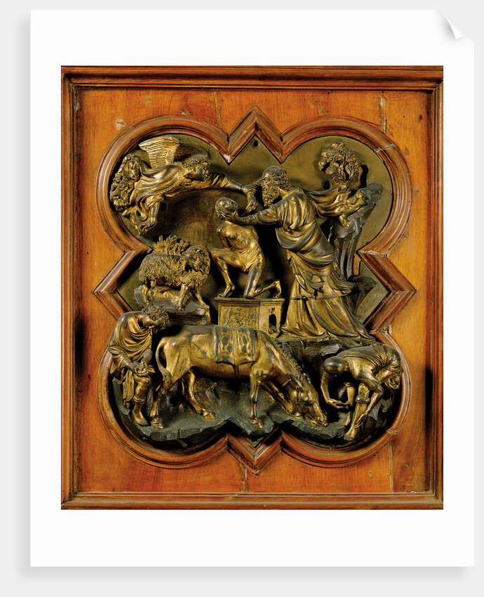 The Sacrifice of Isaac. Panel for doors of the Florence Baptistery by Anonymous