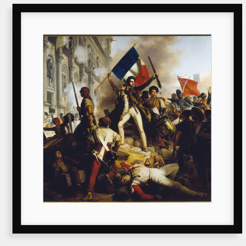 Battle outside the Hôtel de Ville, 28 July 1830 by Anonymous