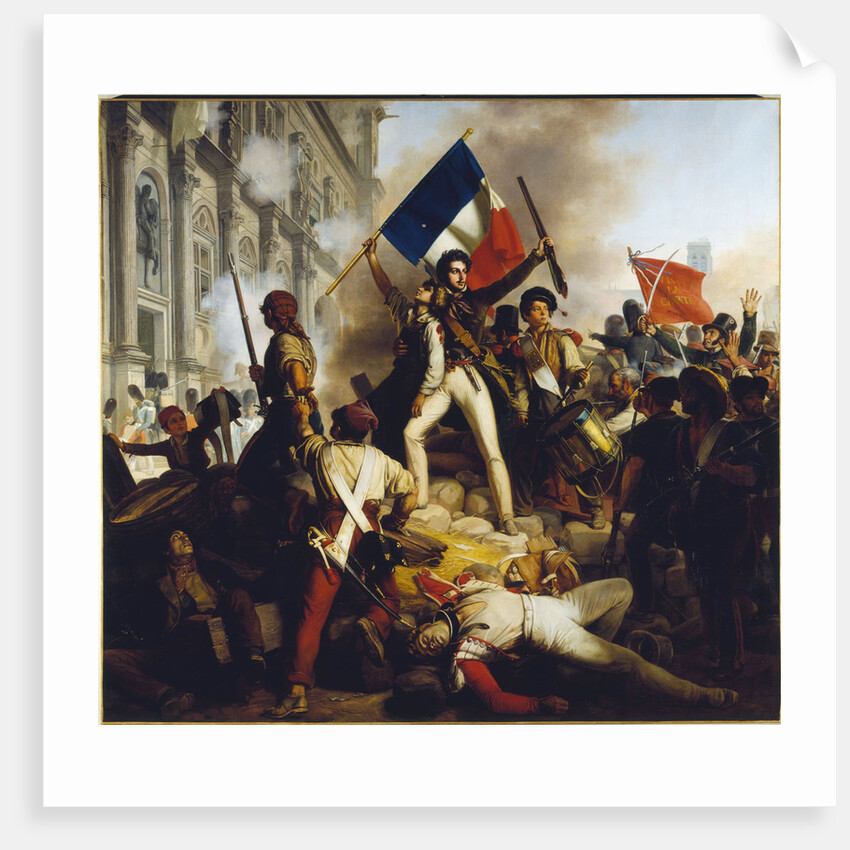 Battle outside the Hôtel de Ville, 28 July 1830 by Anonymous