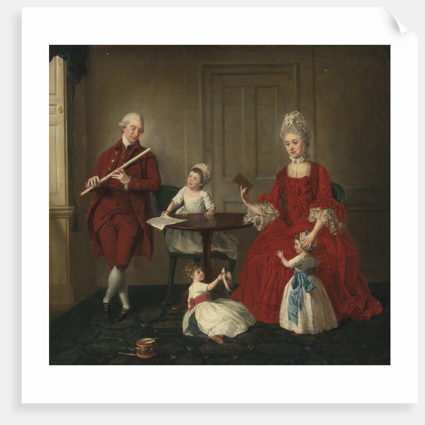 Portrait of Mr. And Mrs. James Blew And Their Three Children In An Elegant Interior by Anonymous