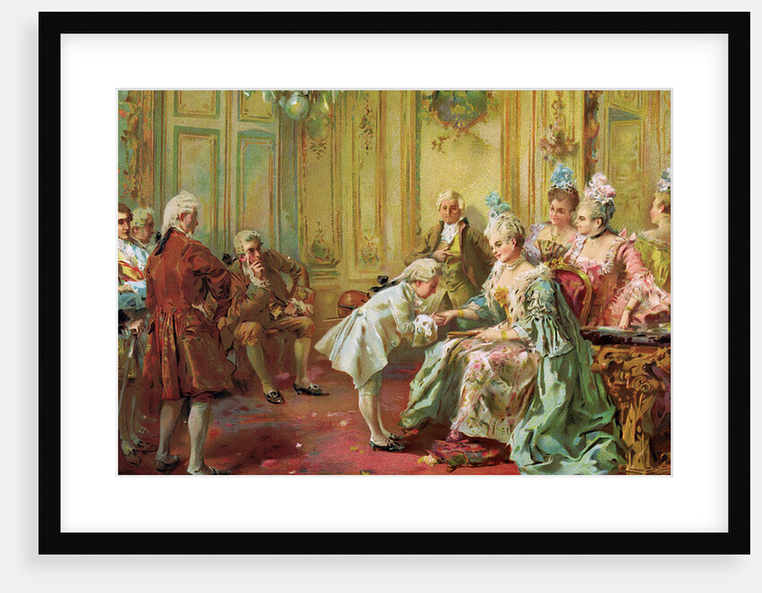 The presentation of the young Mozart to Mme de Pompadour at Versailles in 1763 by Anonymous