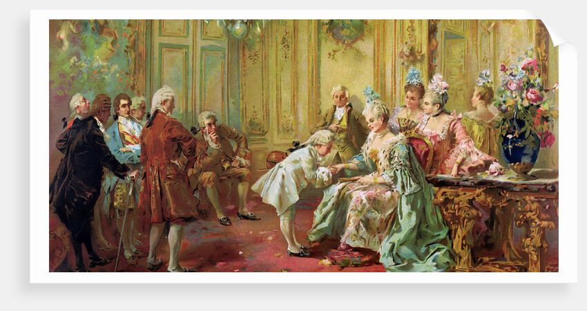 The presentation of the young Mozart to Mme de Pompadour at Versailles in 1763 by Anonymous