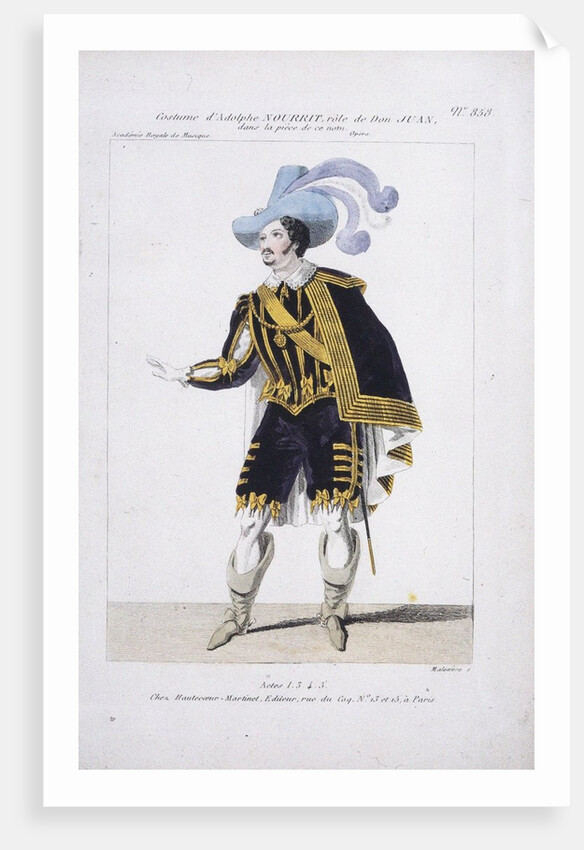 Costume design for the opera Don Juan by Wolfgang Amadeus Mozart by Anonymous