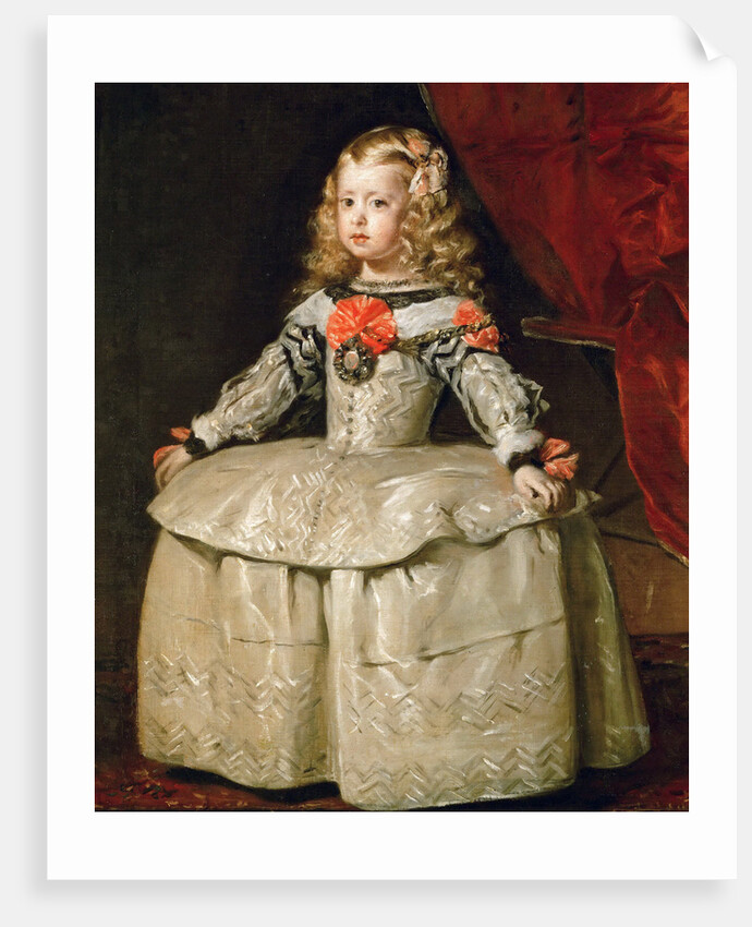 Portrait of the Infanta Margaret Theresa in a white Dress by Anonymous