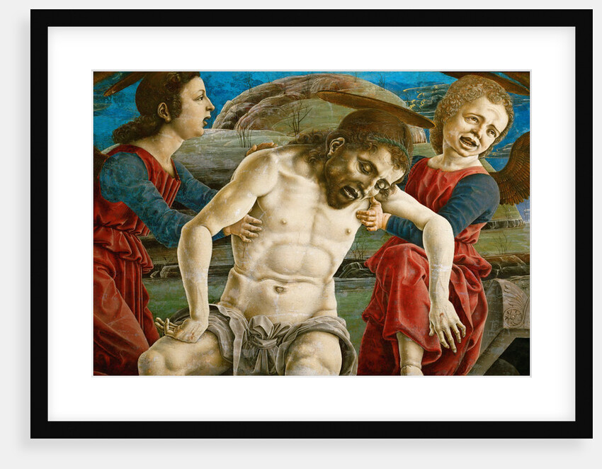 The body of Christ, surrounded by angels by Anonymous