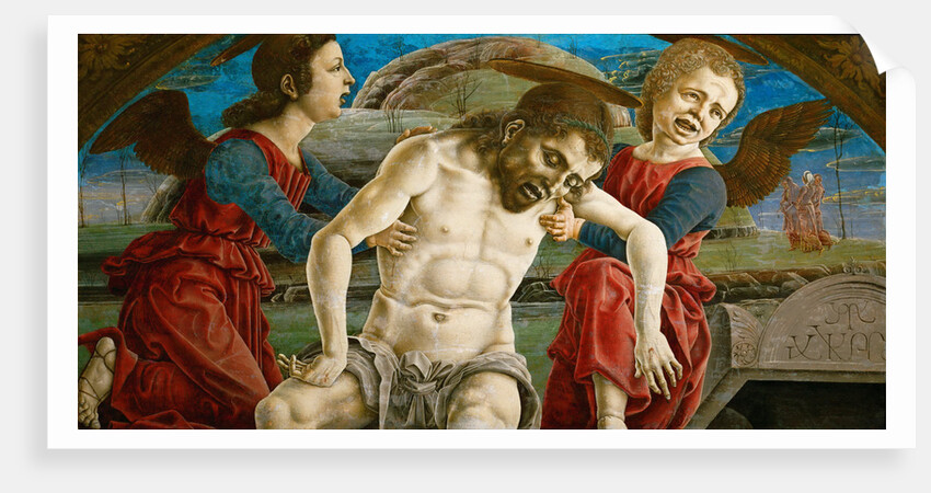 The body of Christ, surrounded by angels by Anonymous