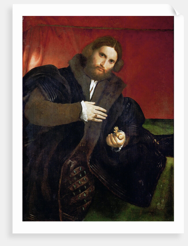Portrait of a Man with a golden animal claw (Leonino Brembate) by Anonymous
