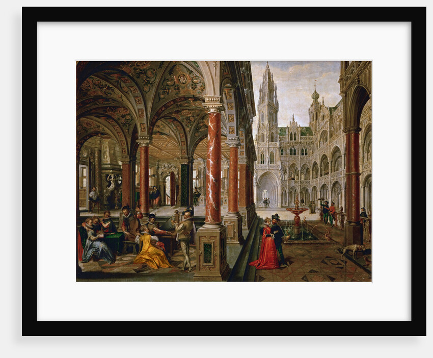 Palace with musicians by Anonymous