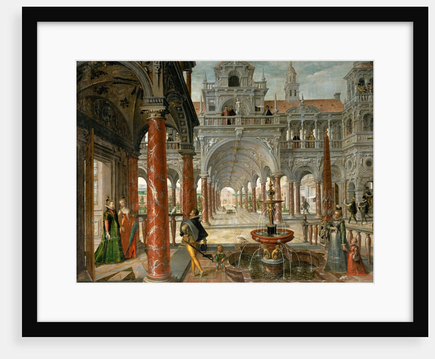 Palace with distinguished visitors by Anonymous