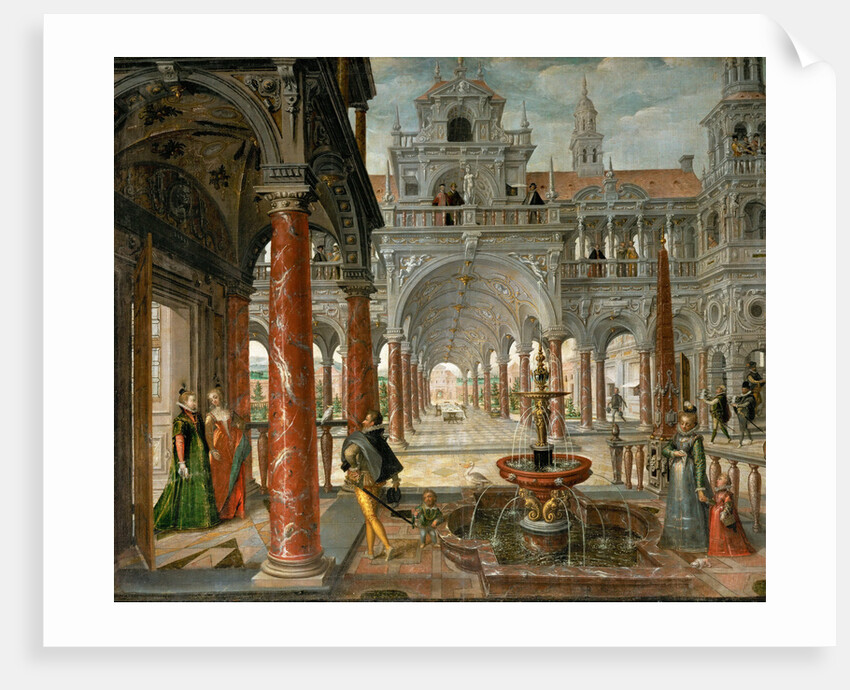 Palace with distinguished visitors by Anonymous