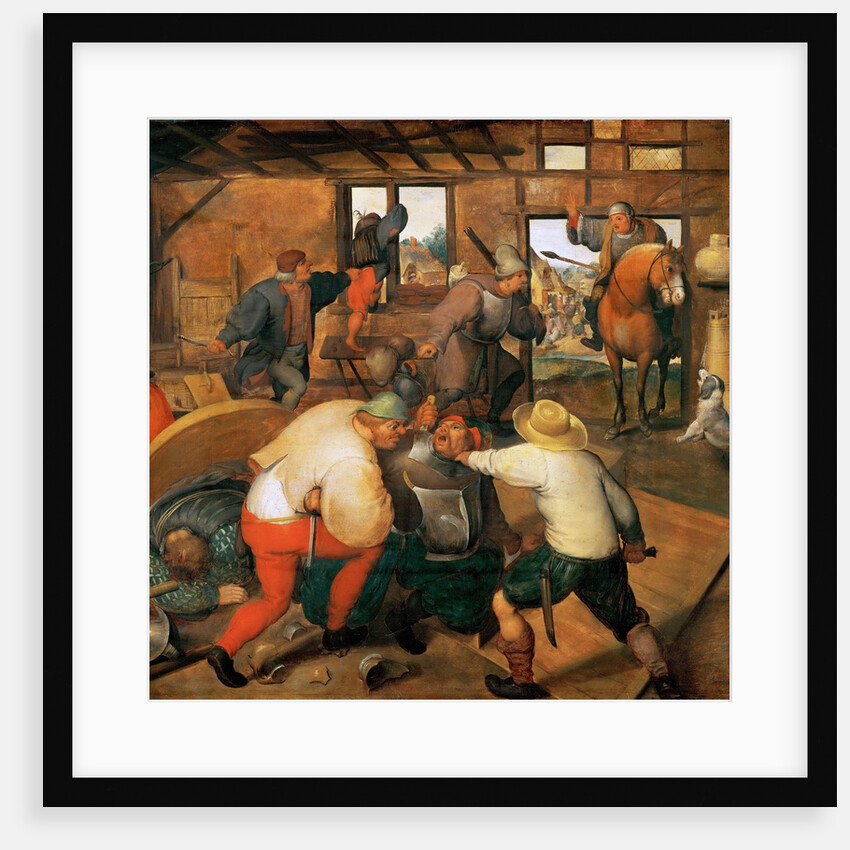 Brawl between soldiers and peasants by Anonymous