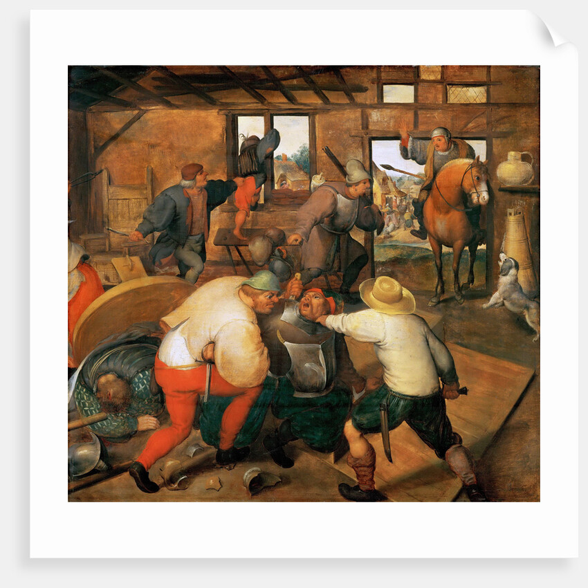 Brawl between soldiers and peasants by Anonymous