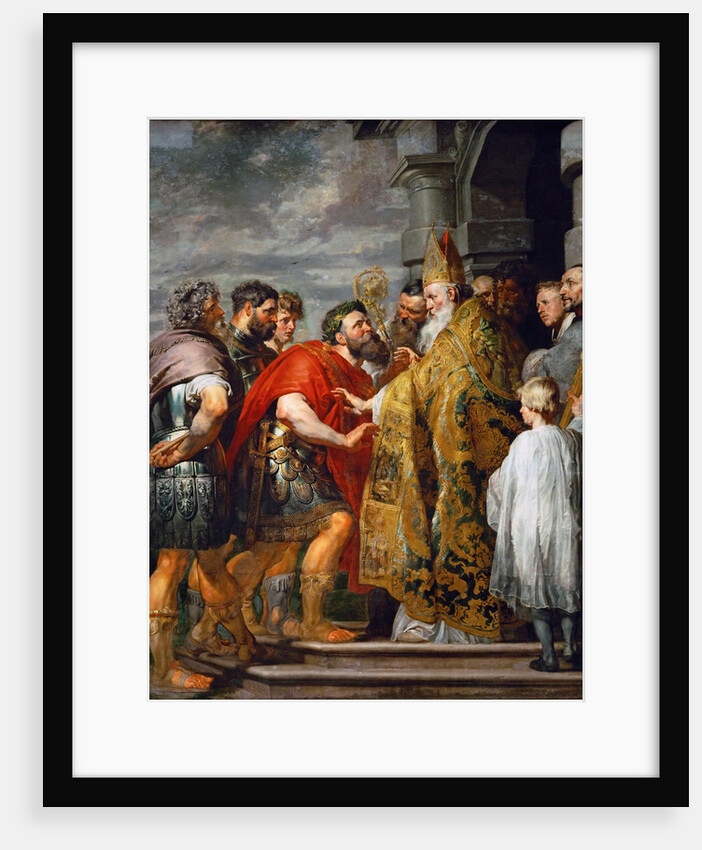 Saint Ambrose and Emperor Theodosius I by Anonymous