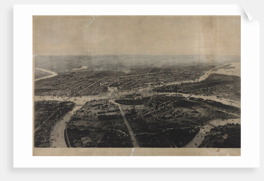Panorama of St. Petersburg and the surrounding area from the birds eye view by Anonymous