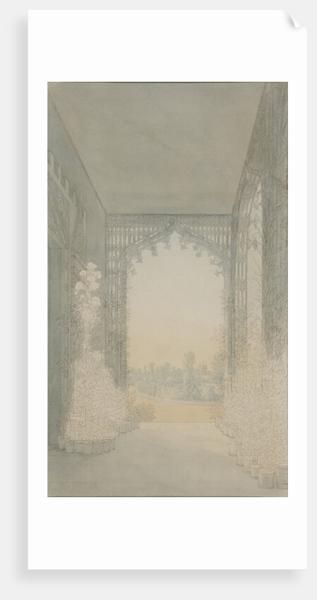 Cottege Palace in the Alexandria Park in Peterhof. Balcony in the study of Empress by Anonymous