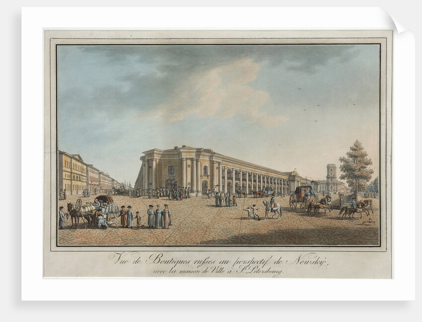 Nevsky Prospekt near the Great Gostiny Dvor and City Duma in Saint Petersburg by Anonymous