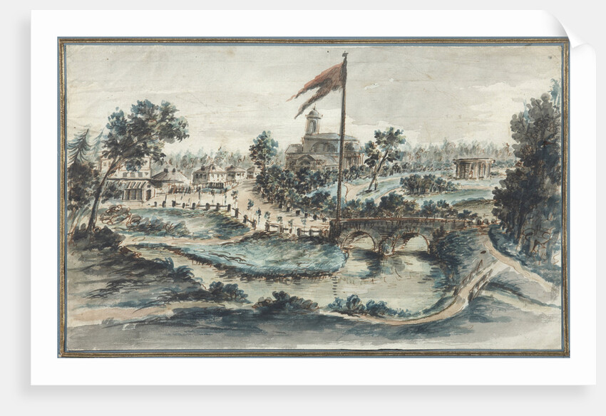 View of the Pavlovsk Park with the Hospital of St Mary Magdalene by Anonymous