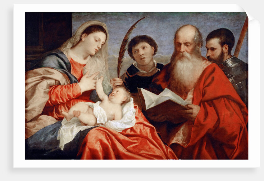 The Virgin and Child with Saints Stephen, Jerome and Maurice by Anonymous