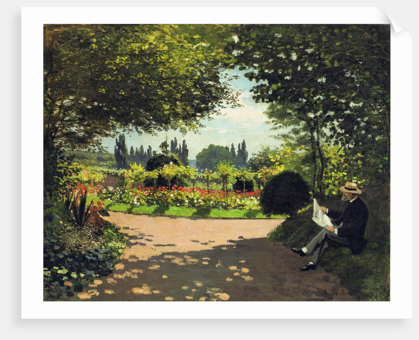 Adolphe Monet in the Garden of Le Coteau at Sainte-Adresse, 1867 by Anonymous
