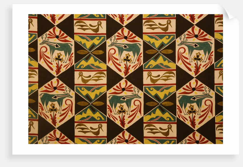 Textile design with American Indian motifs, ca 1923 by Anonymous