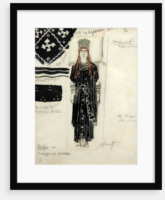 Phaedra. Costume design for the Ballet Hippolytus after Euripides, 1902 by Anonymous