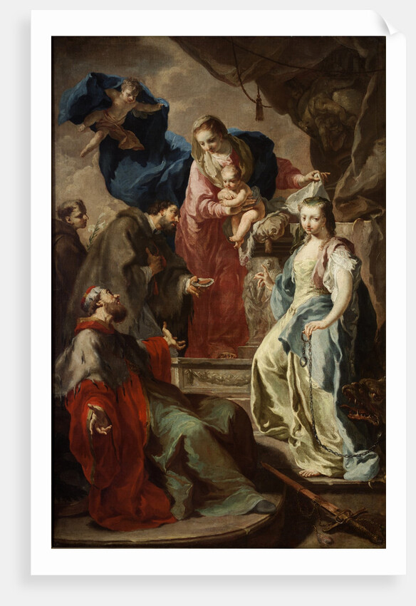 Virgin Mary with Four Saints, ca 1735 by Anonymous