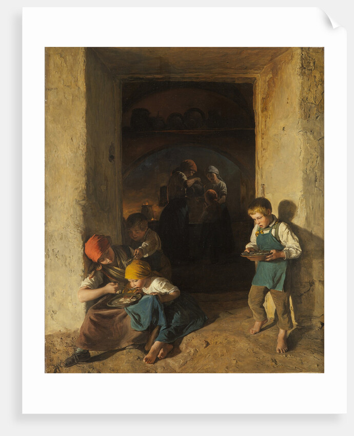 Children Receiving their Breakfast, 1859 by Anonymous
