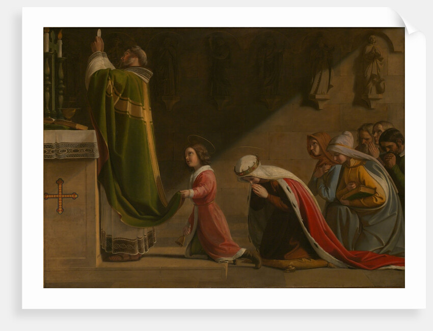 Saint Ludmila and Saint Wenceslaus during the Mass, 1837 by Anonymous