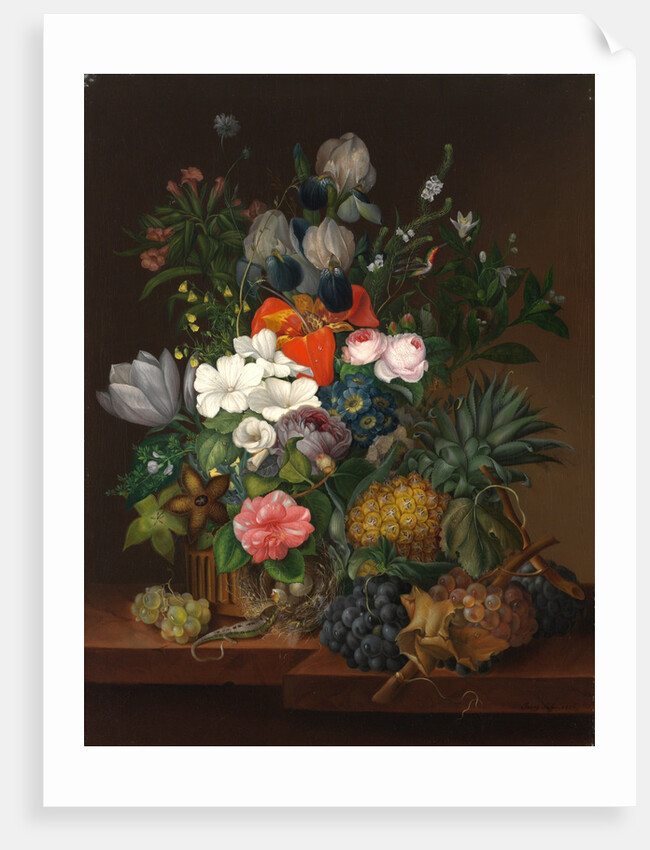 Still Life with a Lizard and Flowers, 1826 by Anonymous