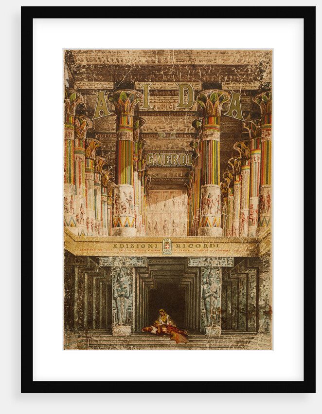Cover of the vocal score of opera Aida by Giuseppe Verdi, ca 1872 by Anonymous