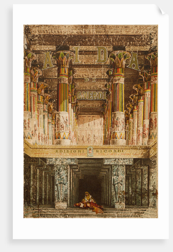 Cover of the vocal score of opera Aida by Giuseppe Verdi, ca 1872 by Anonymous