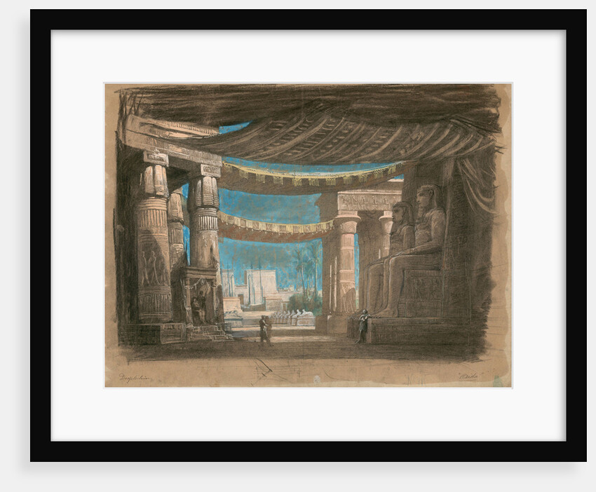 Set design for the Opera Aida by Giuseppe Verdi, Théâtre de lOpéra, Cairo, 24.12.1871, 1871 by Anonymous