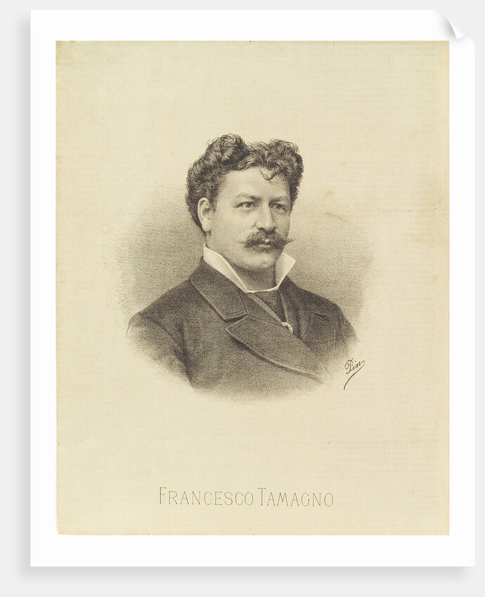 Portrait of the opera singer Francesco Tamagno, 1887 by Anonymous