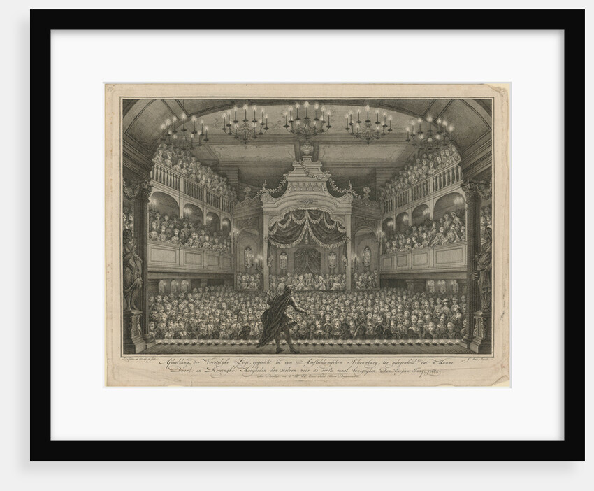 The royal couple at the theater performance in the Amsterdam Schouwburg on June 1, 1768, 1768 by Anonymous