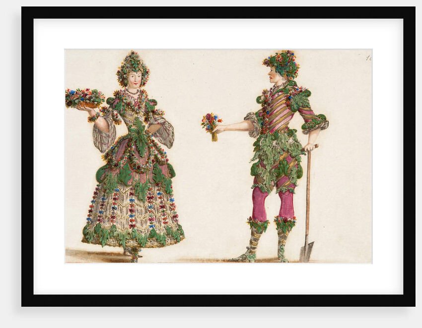 Gardeners. Costume design for Carnival celebrations of the Vienna court, c. 1680 by Anonymous