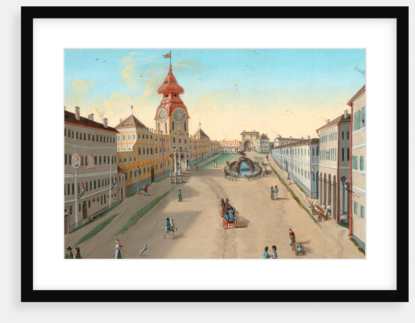 The Mirabell Square in Salzburg (Detail), ca 1810-1815 by Anonymous