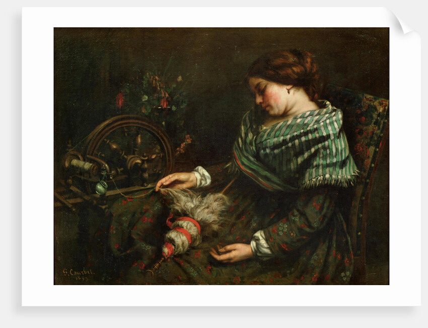 The Sleeping Spinner (La fileuse endormie), 1853 by Anonymous