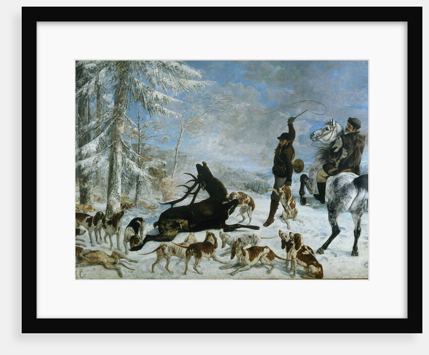 The kill of deer (LHallali au cerf), ca 1867 by Anonymous